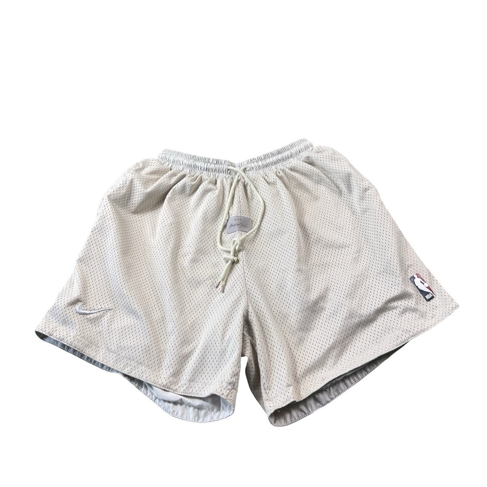 NIKE x FEAR OF GOD x NBA MESH BASKETBALL SHORTS CREAM OFF WHITE MEN'S SIZE XL